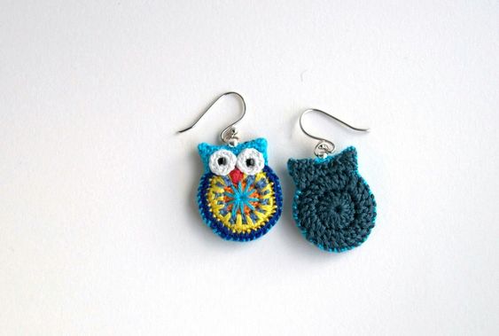crochet earrings for summer animal