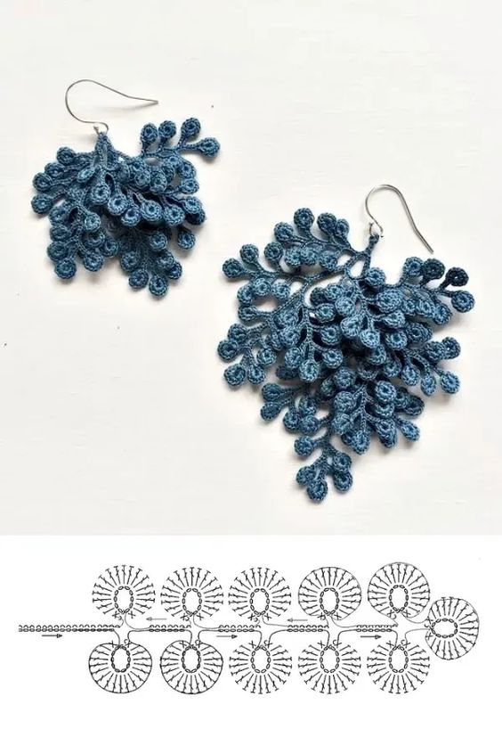 crochet earrings for summer hoop