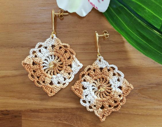 Cotton Crochet Earrings at Rs 69/pair in Modinagar | ID: 2853415292912