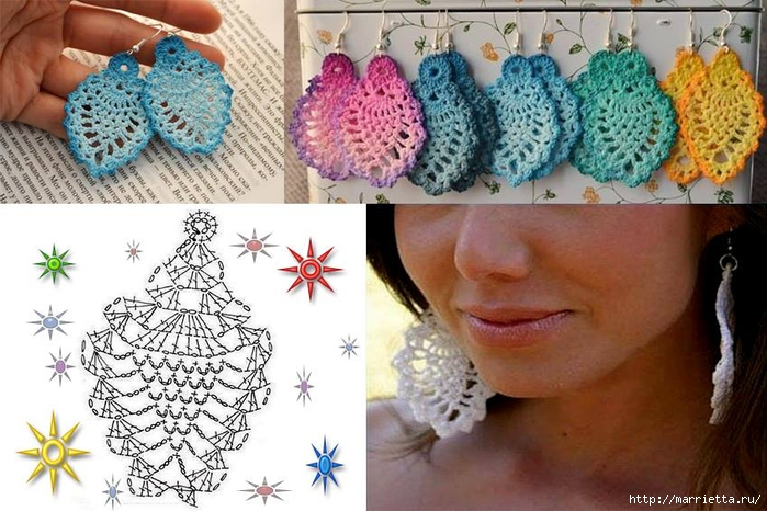 crochet earrings ideas and tutorials 3