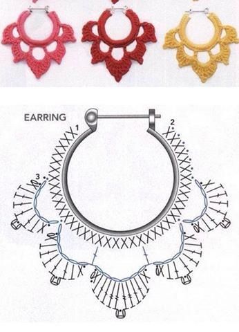 crochet earrings ideas and tutorials 7