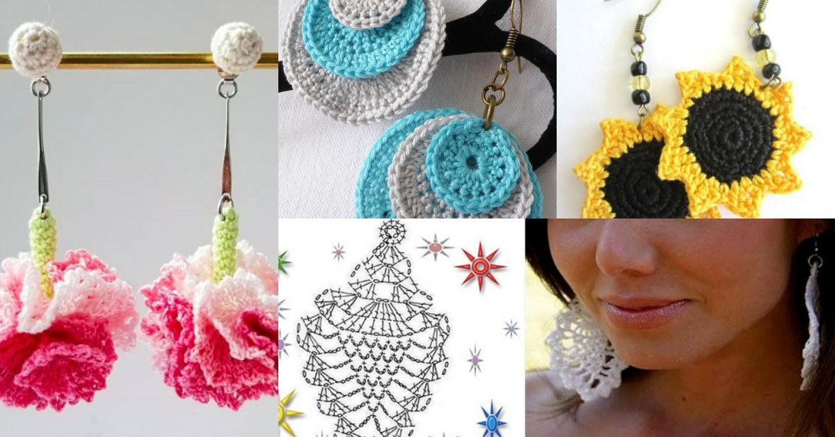 crochet earrings ideas and tutorials