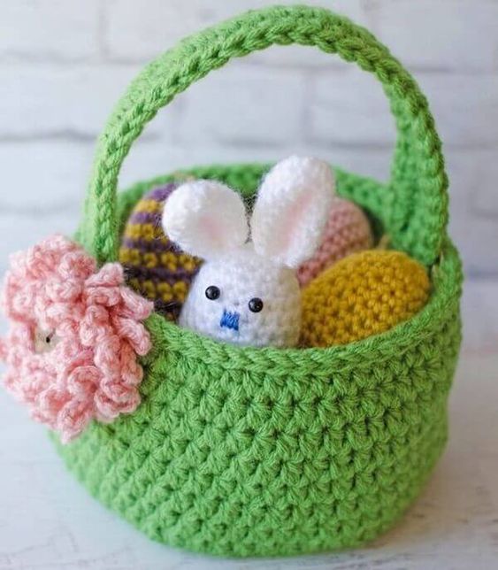 crochet easter basket 2