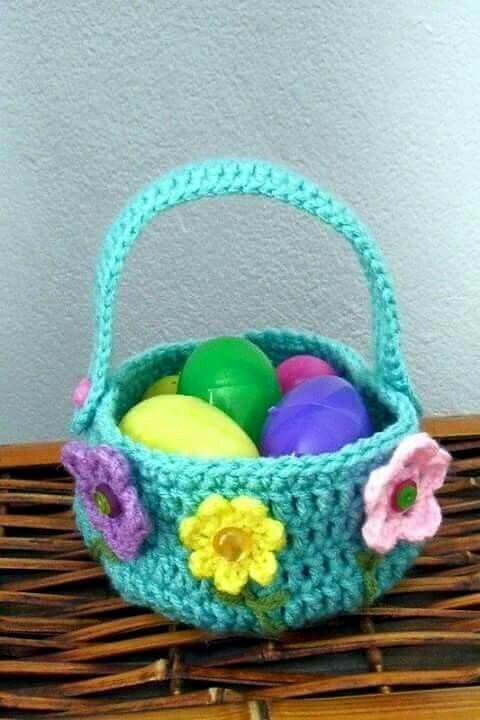 crochet easter basket 7