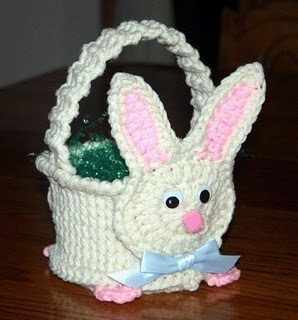 crochet easter bunny basket tutorial 1