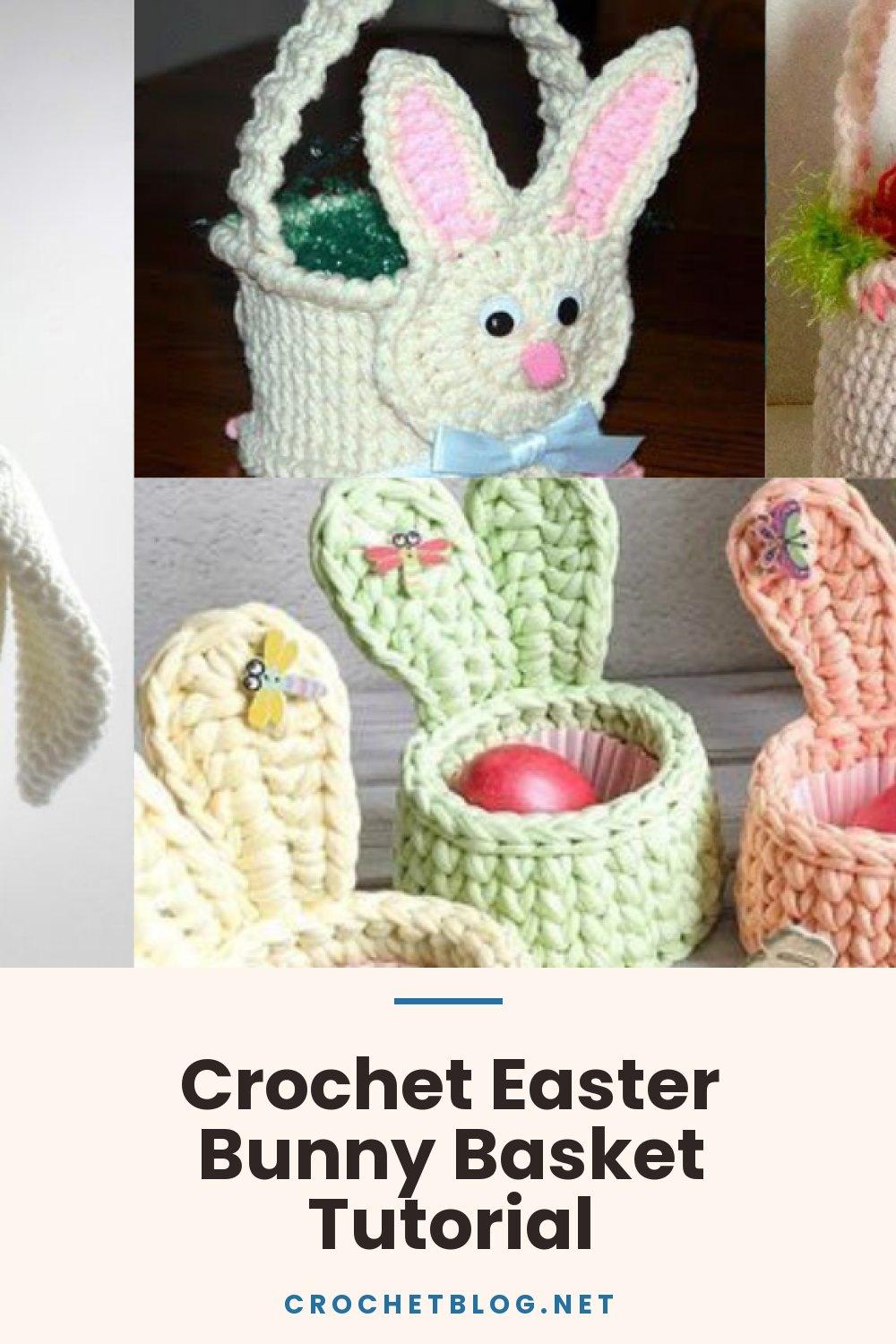 Crochet Easter Bunny Basket Tutorial