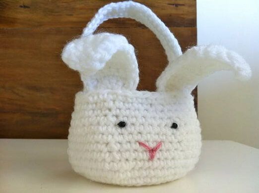 crochet easter bunny basket tutorial 6