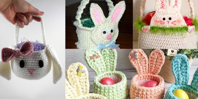 crochet easter bunny basket tutorial
