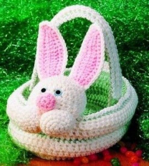 crochet easter bunny basket tutorial 7