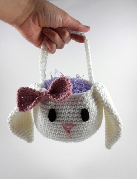 crochet easter bunny basket tutorial