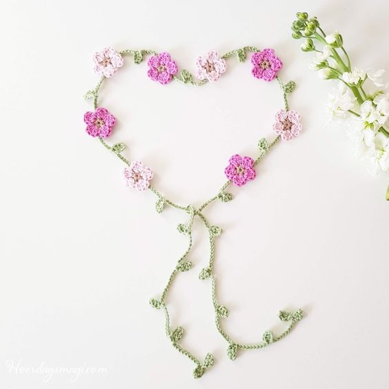 crochet elegant floral headband 1
