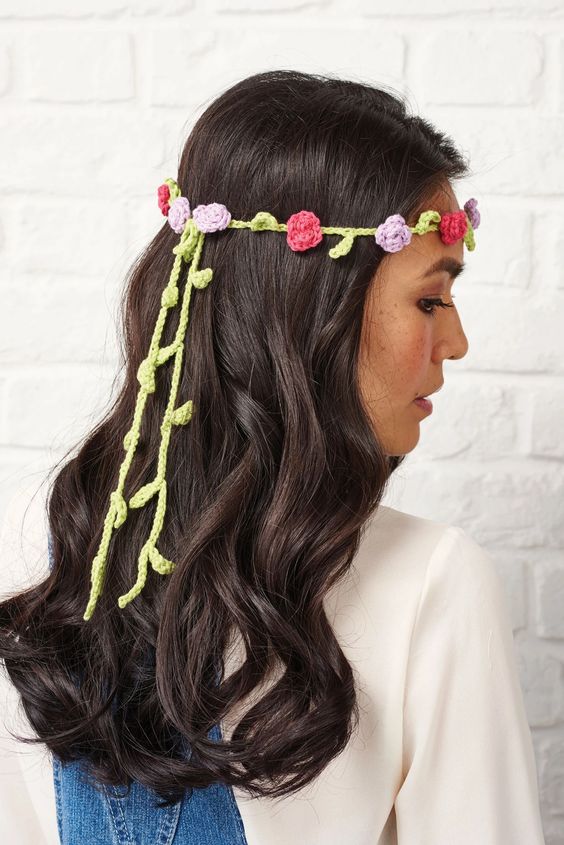 crochet elegant floral headband 4