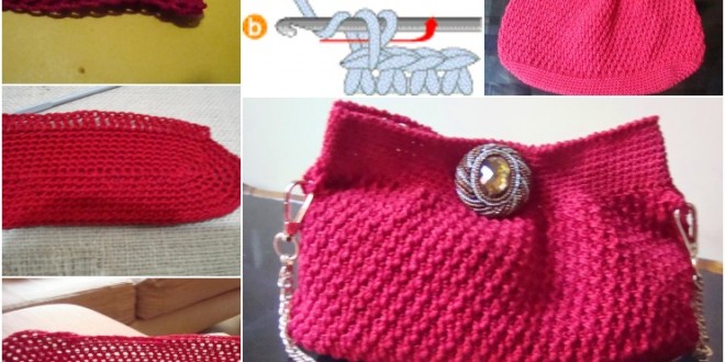 crochet evening purse