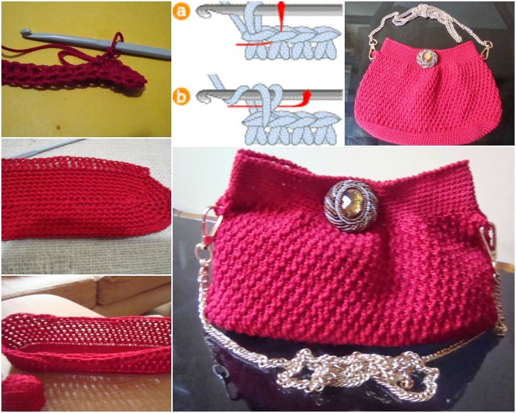 Crochet evening bag online pattern