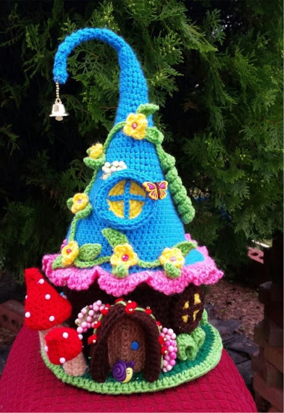 crochet fairy houses ideas 1