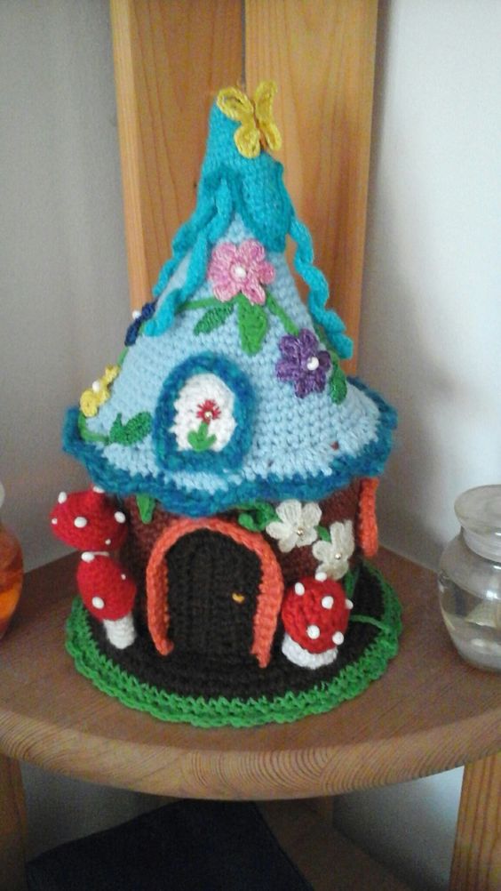crochet fairy houses ideas 4