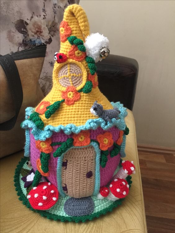 crochet fairy houses ideas 5