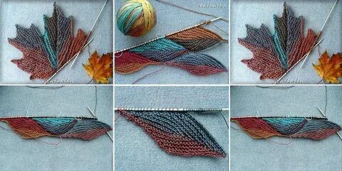 crochet falling leaves shawl 5