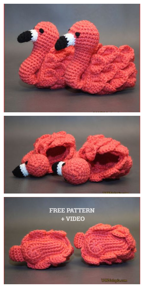 crochet flamingo feet baby booties