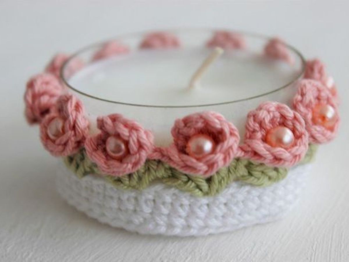 crochet flower basket tutorial 10