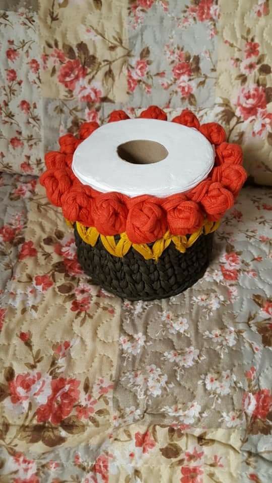 crochet flower basket tutorial 7