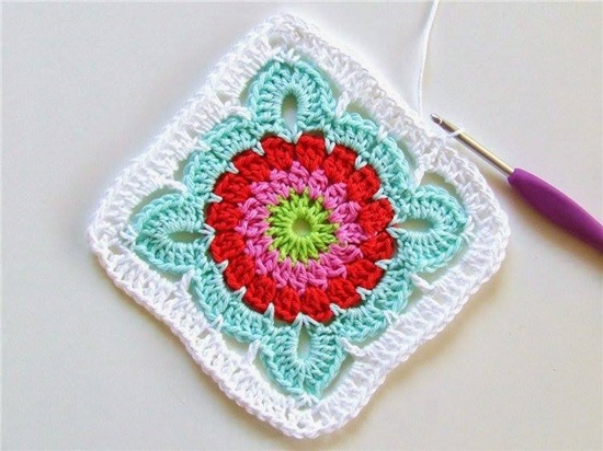 crochet flower blanket8 1