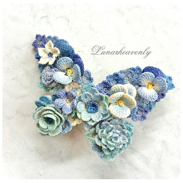 crochet flower butterfly 1