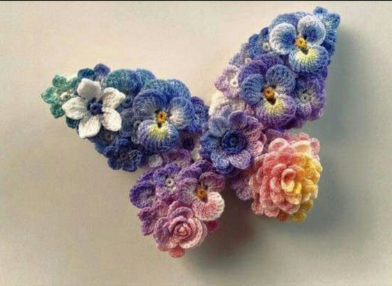 crochet flower butterfly 2