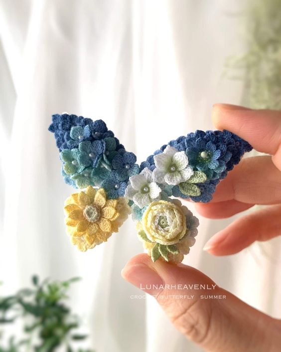 crochet flower butterfly 5