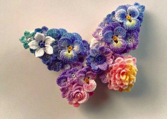 crochet flower butterfly 6