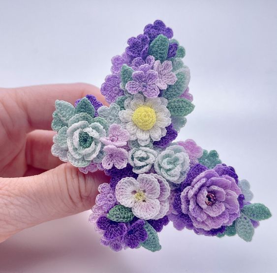 crochet flower butterfly 7