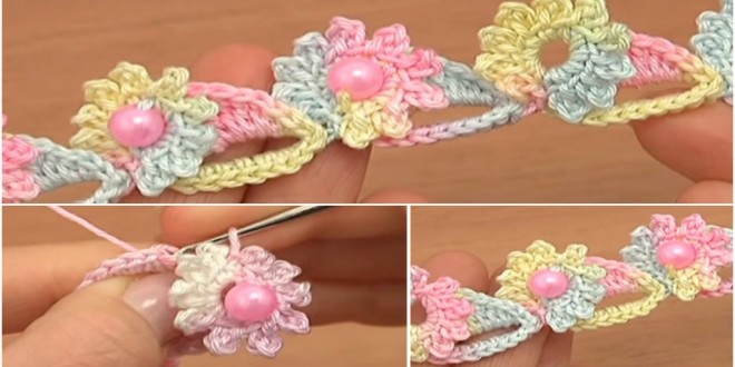 crochet flower cord crochet flower cord