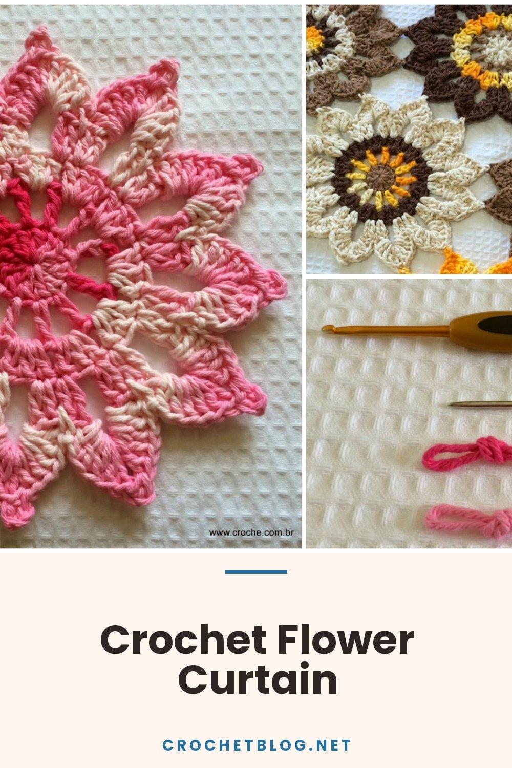 Crochet Flower Curtain