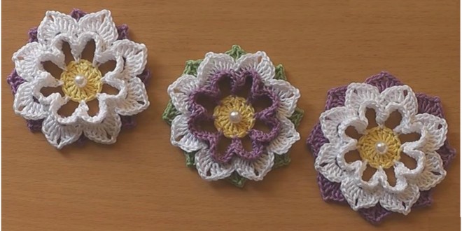 crochet flower easy tutorial