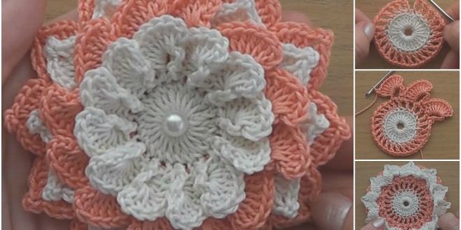 Crochet Very Easy Flower Embellishment
