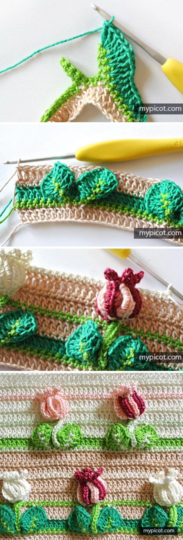 crochet flower stitch patterns 2