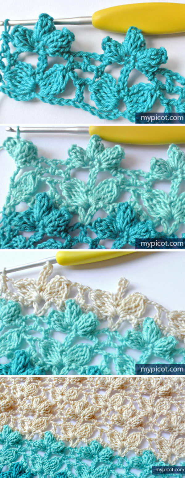 crochet flower stitch patterns 3