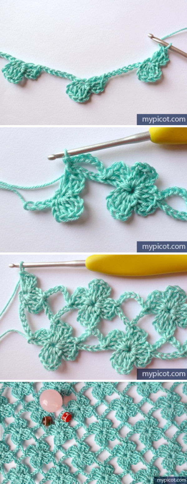 crochet flower stitch patterns 4