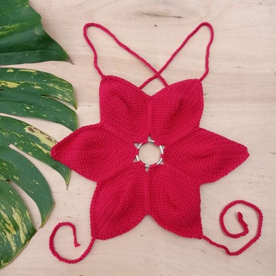 crochet flower top 2
