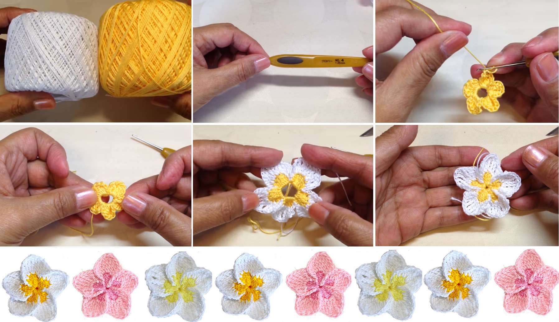 crochet flower tutorial 1