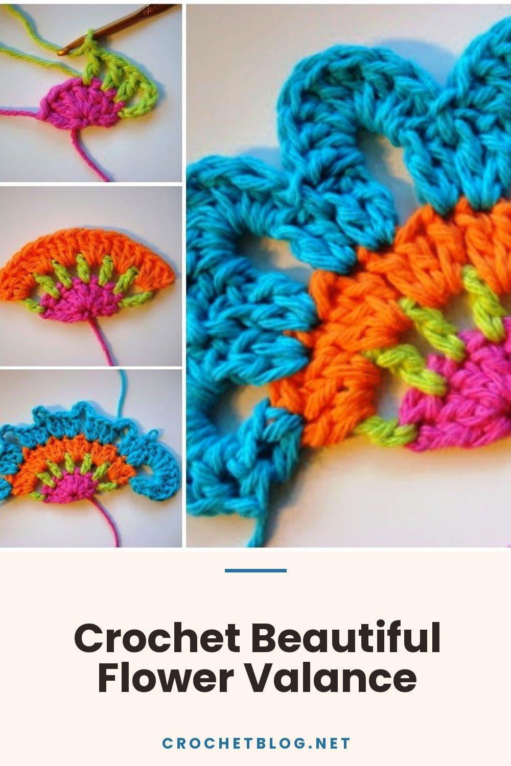 Crochet Beautiful Flower Valance