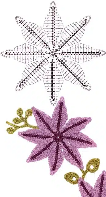 crochet flowers with graphics 5