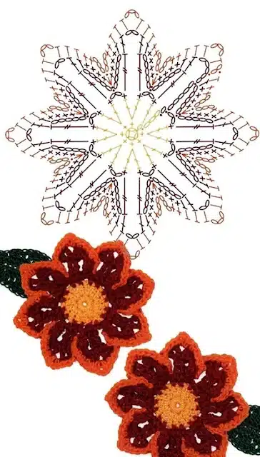 crochet flowers with graphics 6