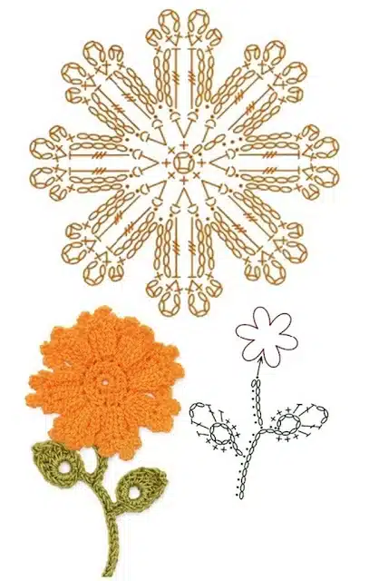 crochet flowers with graphics 8