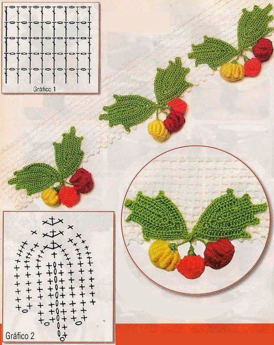 crochet fruit borders 1