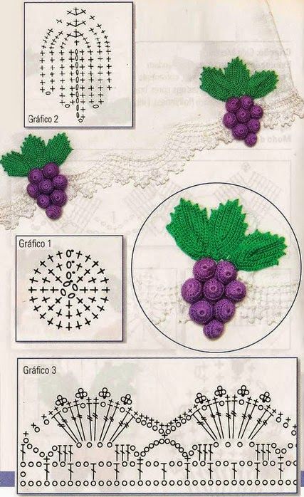 crochet fruit borders 3