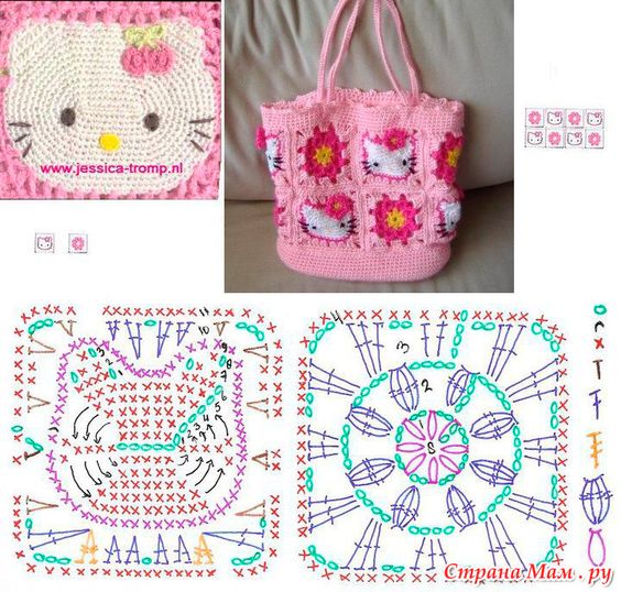 crochet girl bag free pattern 4