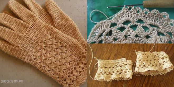 crochet gloves step by step