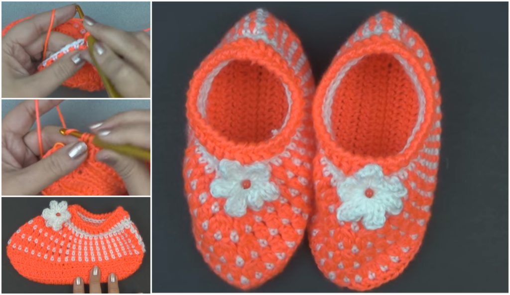 crochet gorgeous strawberry slippers
