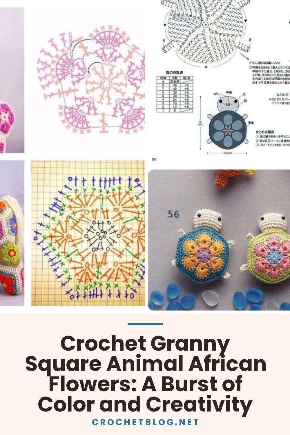 Crochet Granny Square Animal African Flowers: A Burst of Color and Creativity